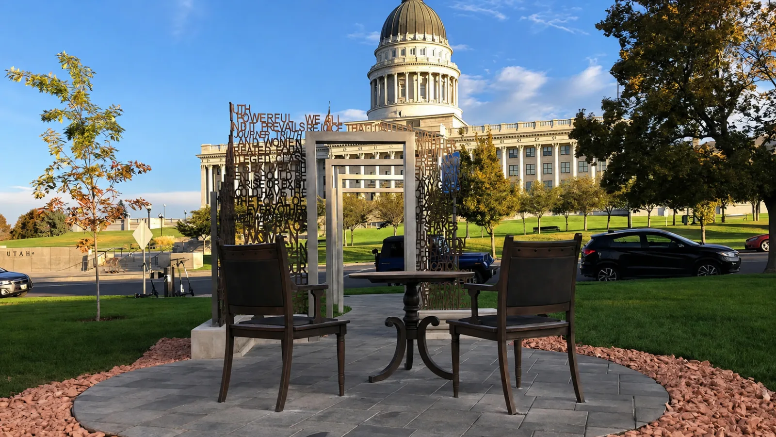Utah State Capitol hardscape patio and outdoor installation